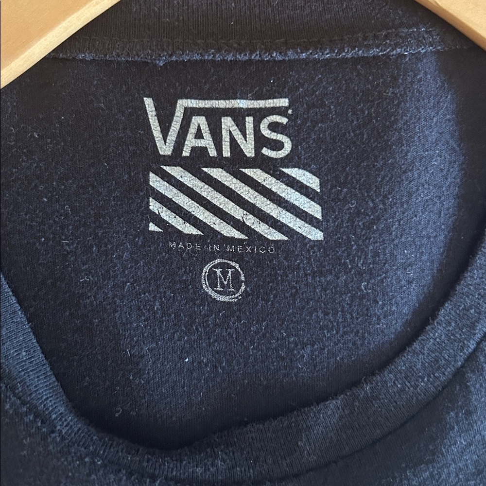 Vans Black Tee with White Logo - Picture 3 of 3